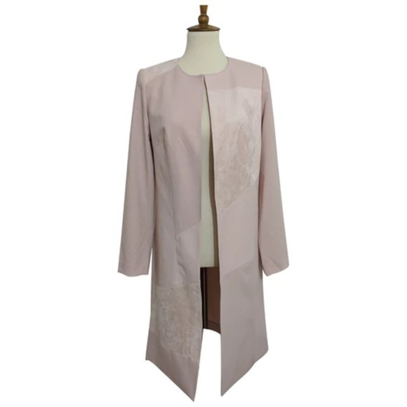Calvin Klein Faux Suede Pale Pink Jacket Blazer New  4 - Picture 1 of 3